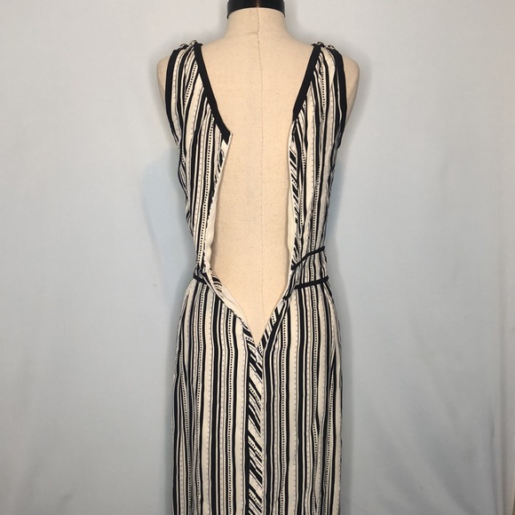 Tory Burch White Purple stripes Polka Dots Sleeveless A Line V-neck Dress 2 - Picture 12 of 16